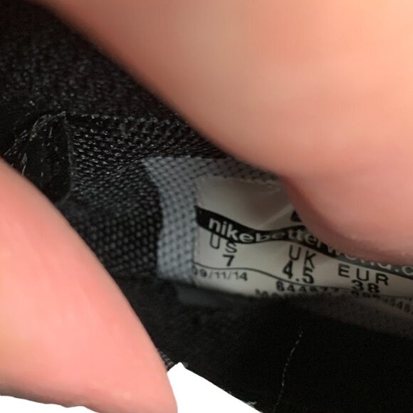 Rare Nike Dunk Sky High Essential Black Size 7 Wedge Shoes - Picture 7 of 12